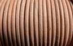 Leather string 3mm round natural - 25 Meter Roll